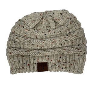 CC Stretch Cable Knit Ribbed Super Soft Beanie Hat